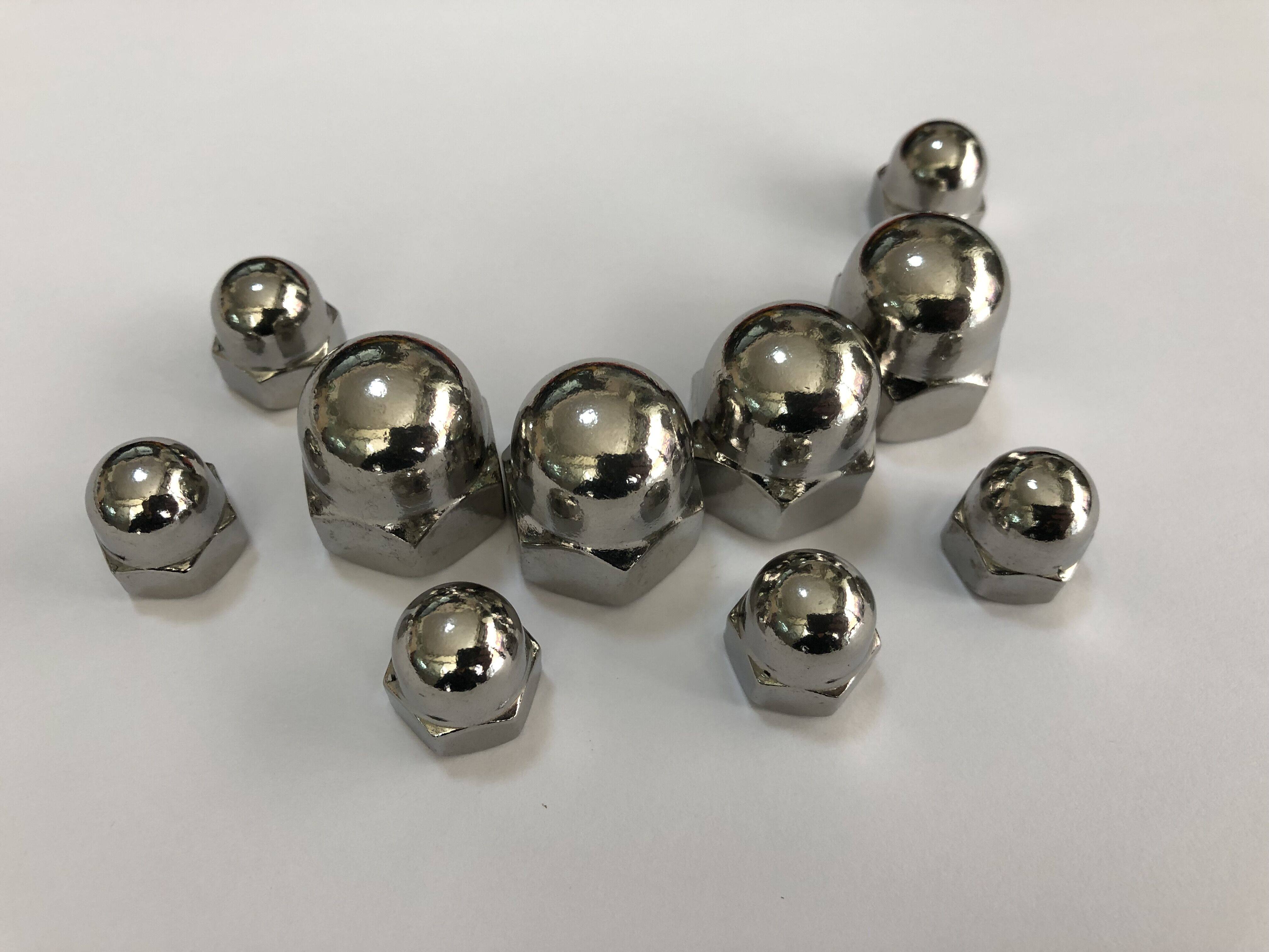 促销304/316不锈钢盖型螺母装饰螺帽封闭螺母球形螺帽m3m4m5m6-16