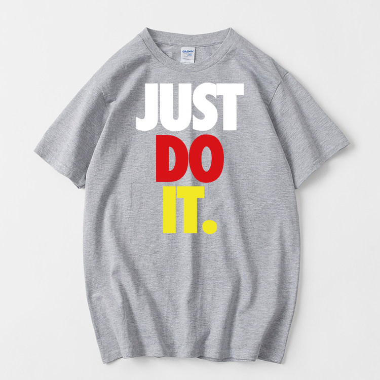 justdoit篮球运动字母短袖圆领夏季男女t恤