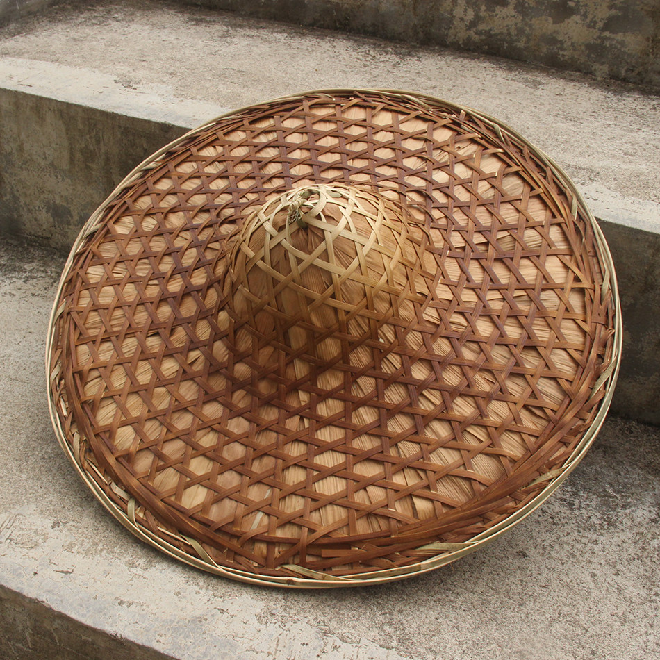 手工竹编遮阳防雨斗笠舞蹈晚会演出汉服道具竹编