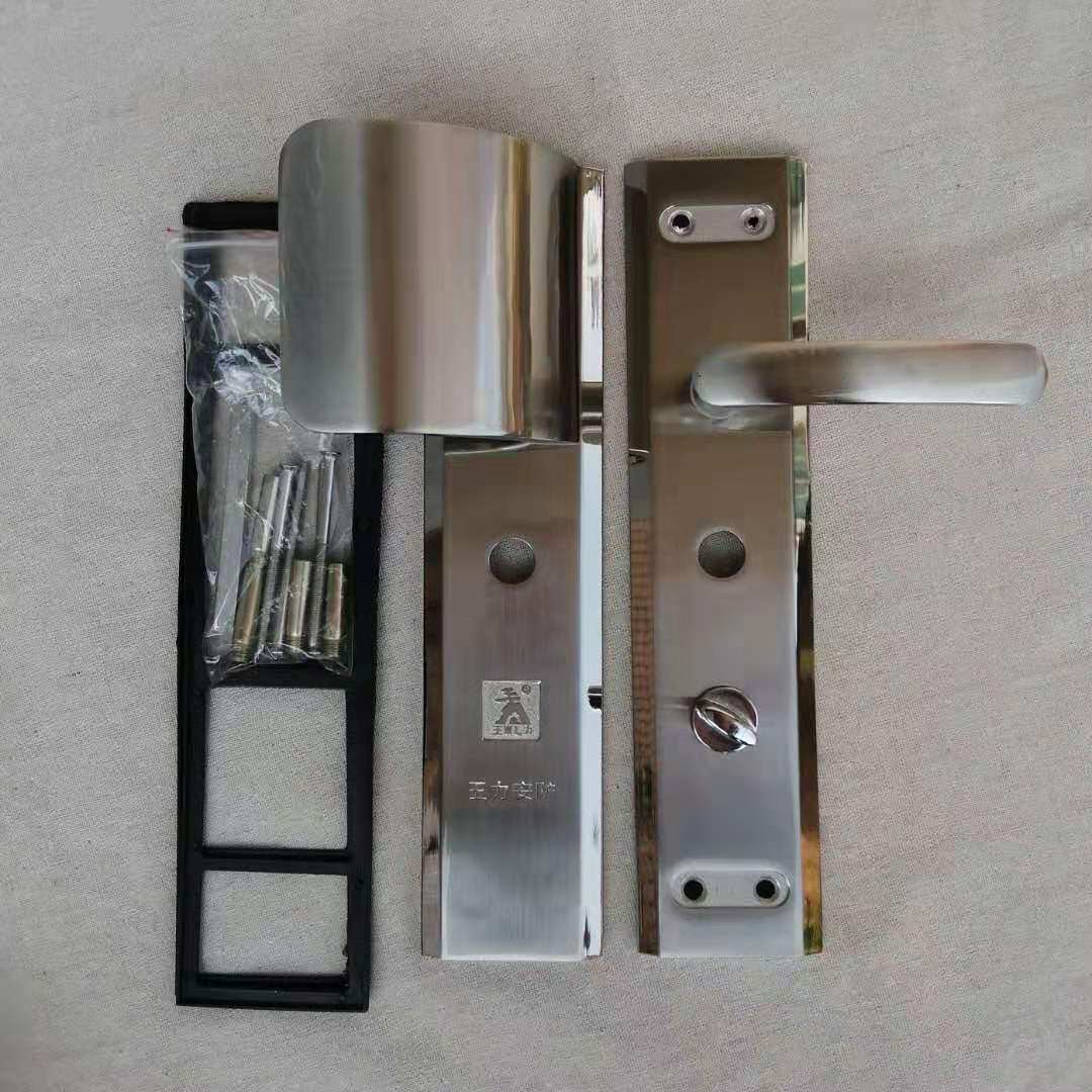老式王力防盗门锁具锌合金不锈钢大门配件拉手手柄机械门锁