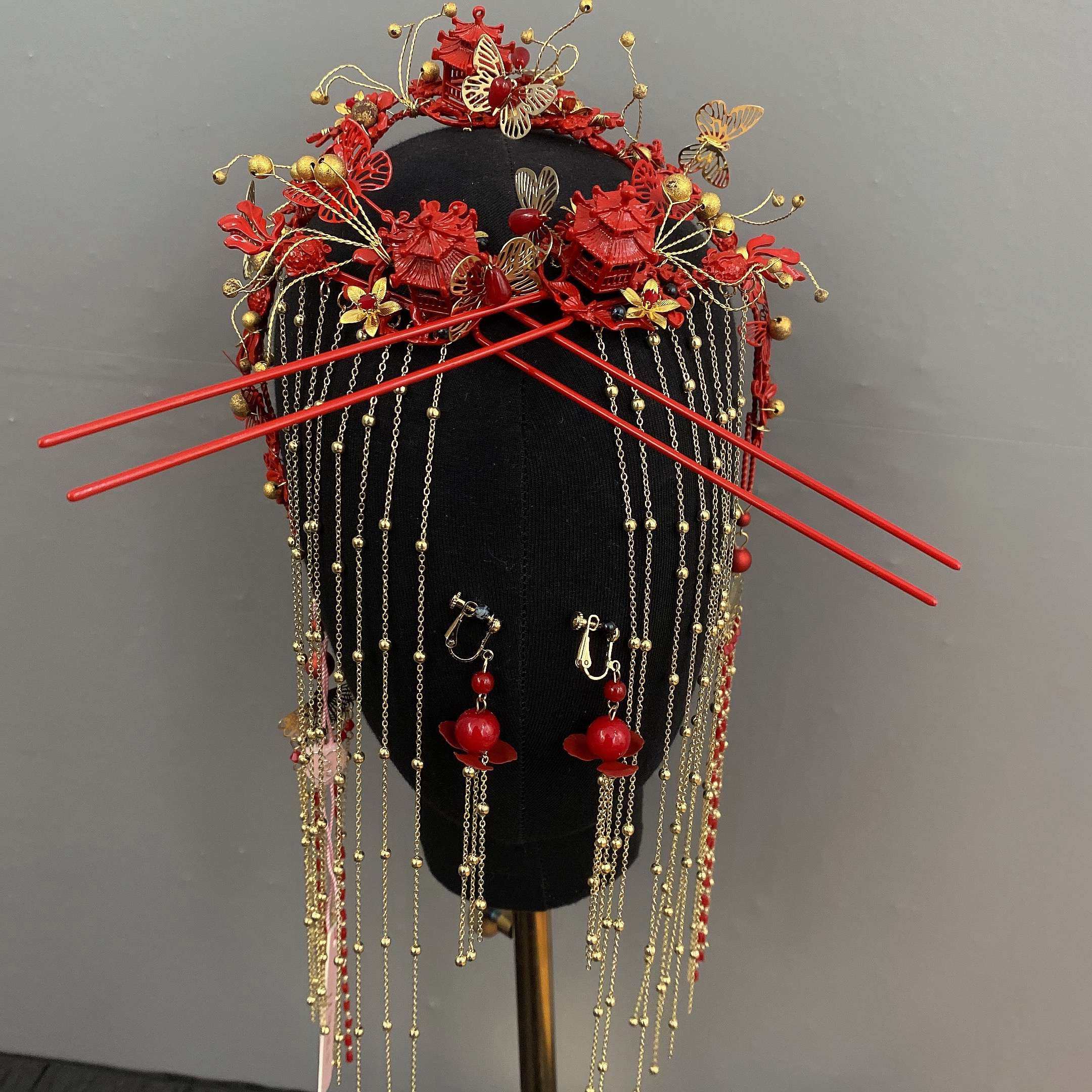 特价退换古装头饰凤冠古风秀禾龙凤发饰新娘发饰