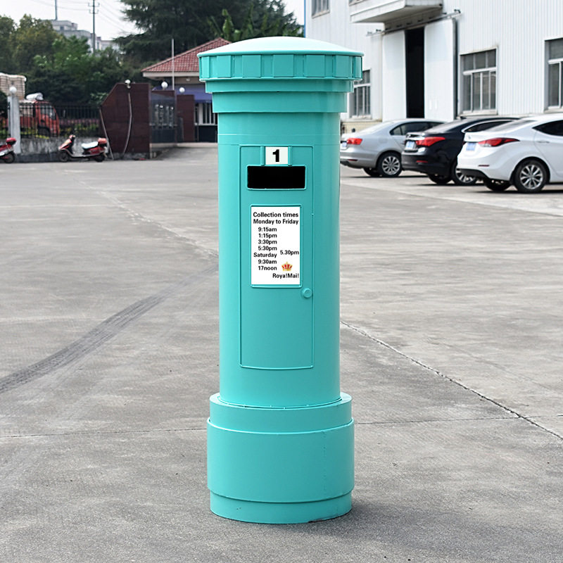 英国复古邮筒创意铁艺工业邮箱大号落地摆件摆件