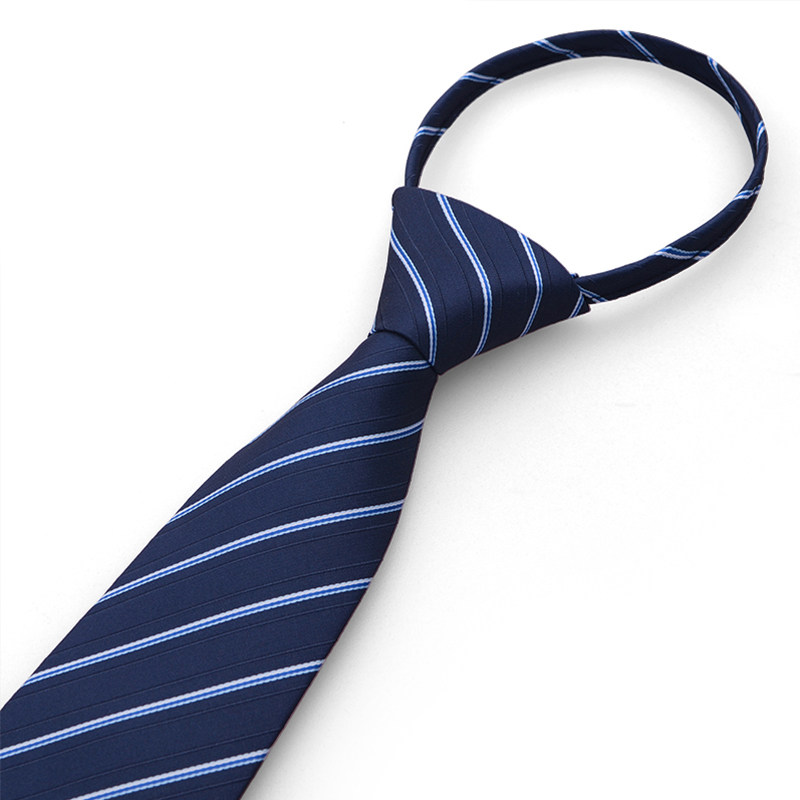 拉得一拉领带男士易拉得懒人黑色拉链免系新郎领带