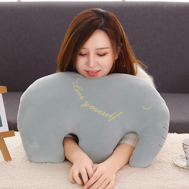 卡通可爱午睡枕办公室抱枕靠垫北欧床上腰靠椅子靠背坐垫沙发客厅