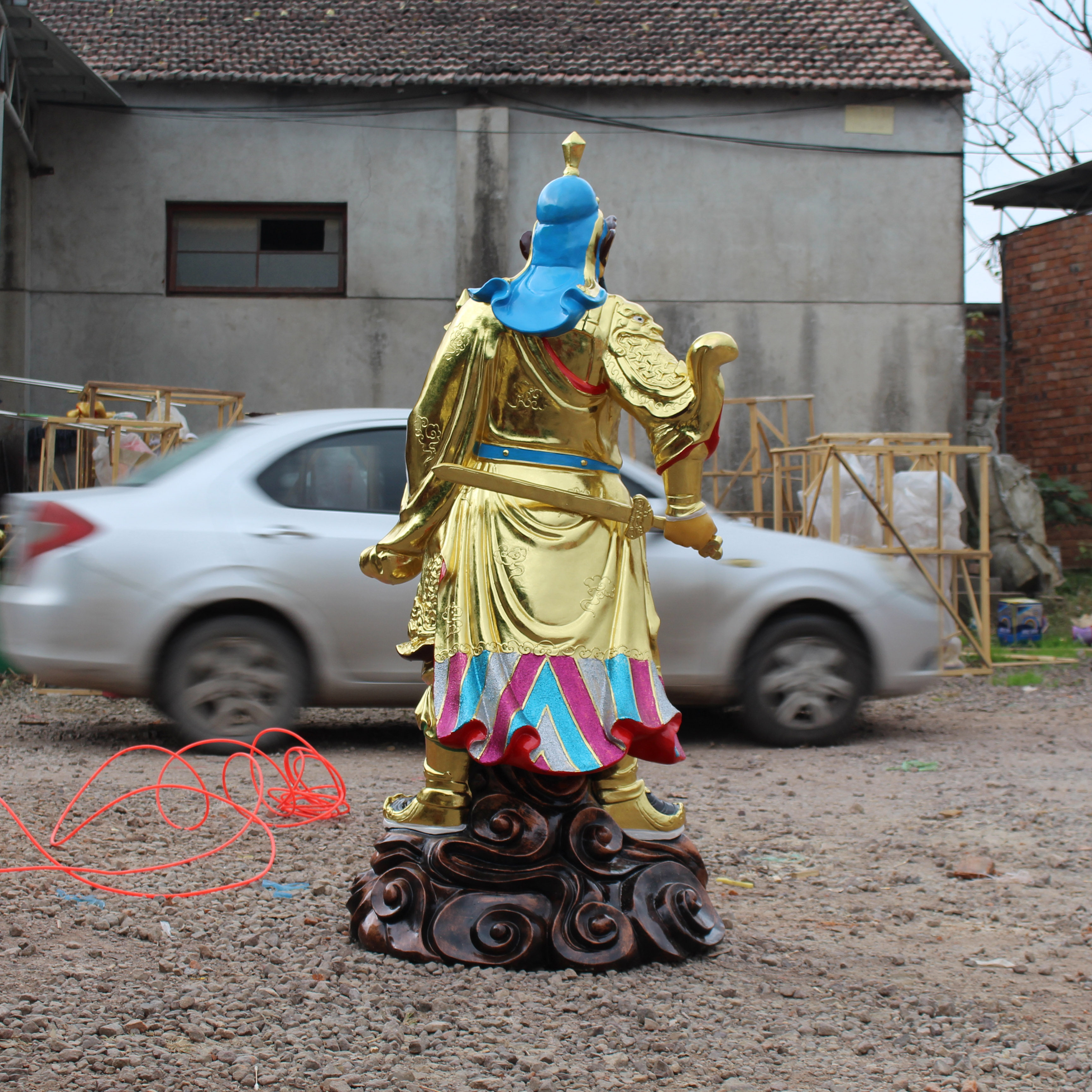 天王1米树脂平安保平将军供奉佛像玻璃钢神像摆件