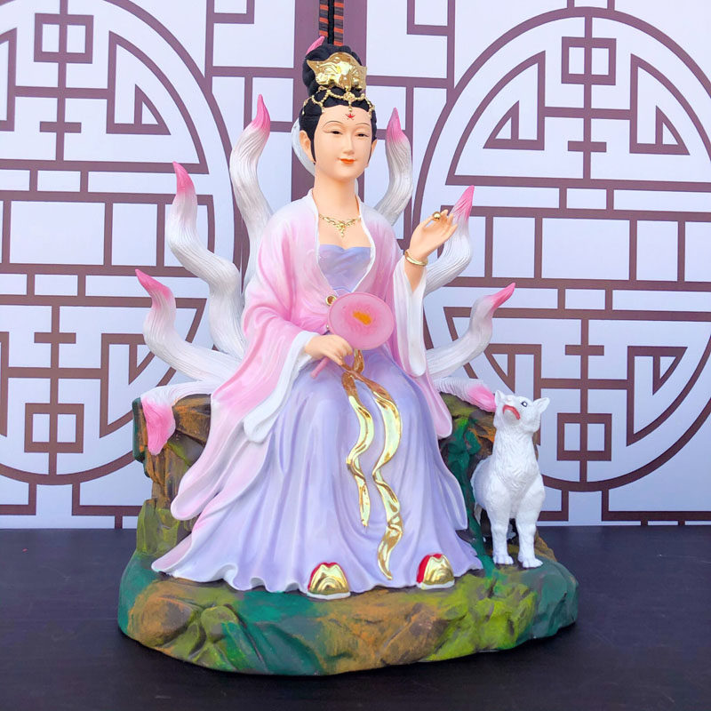 九尾狐12寸16寸19寸男狐女树脂玻璃钢家居供奉摆件摆件