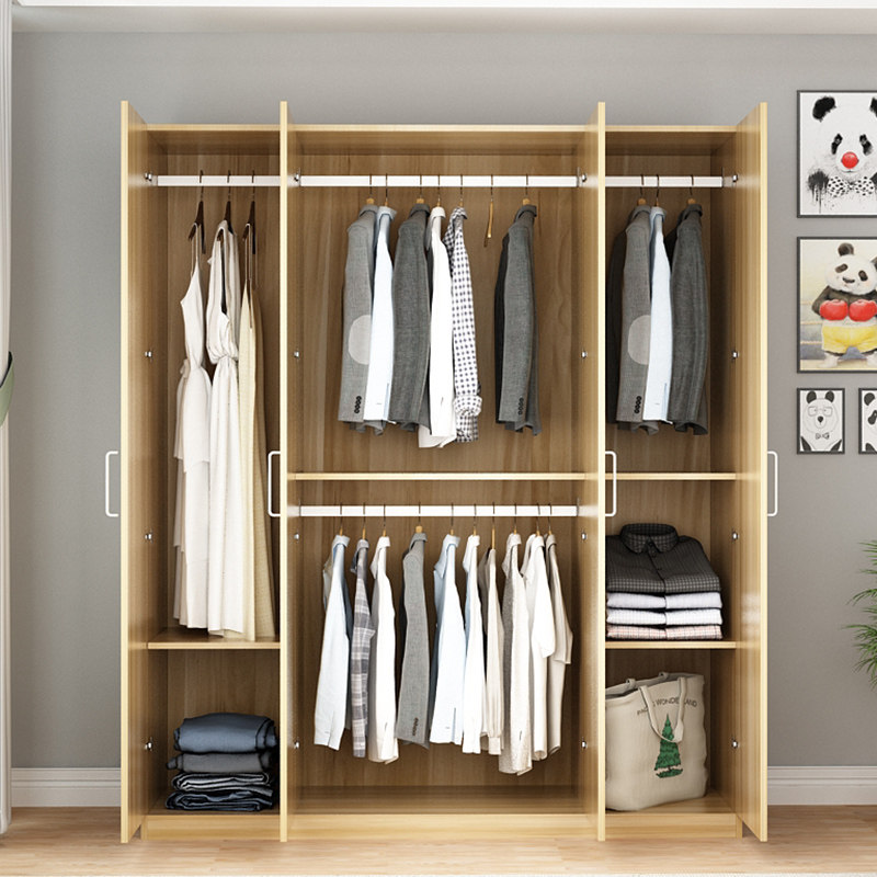 衣柜简易现代简约实木组装经济型卧室宿舍出租房儿童衣柜