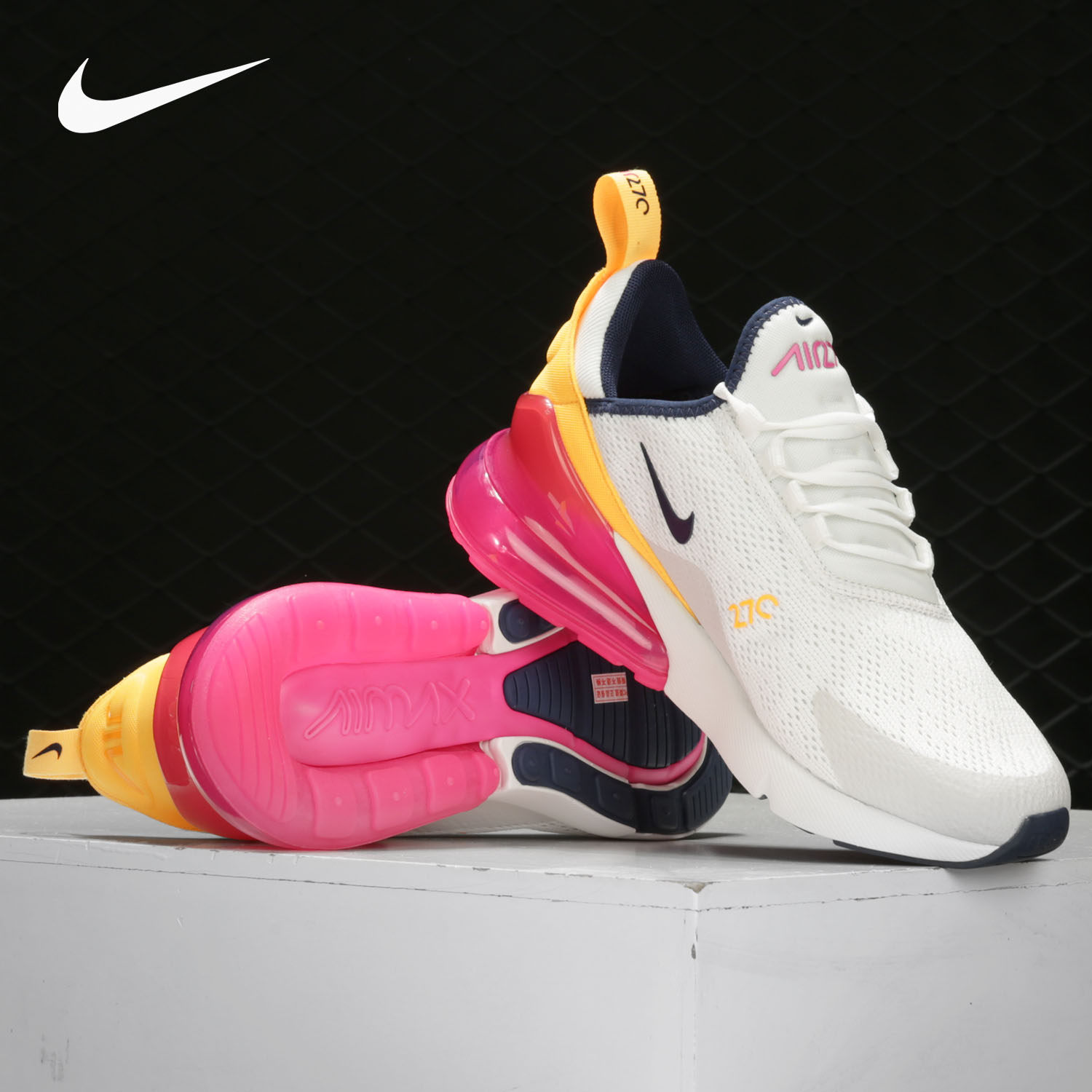 nike耐克正品airmax270女子可视气垫透气缓震运动休闲鞋