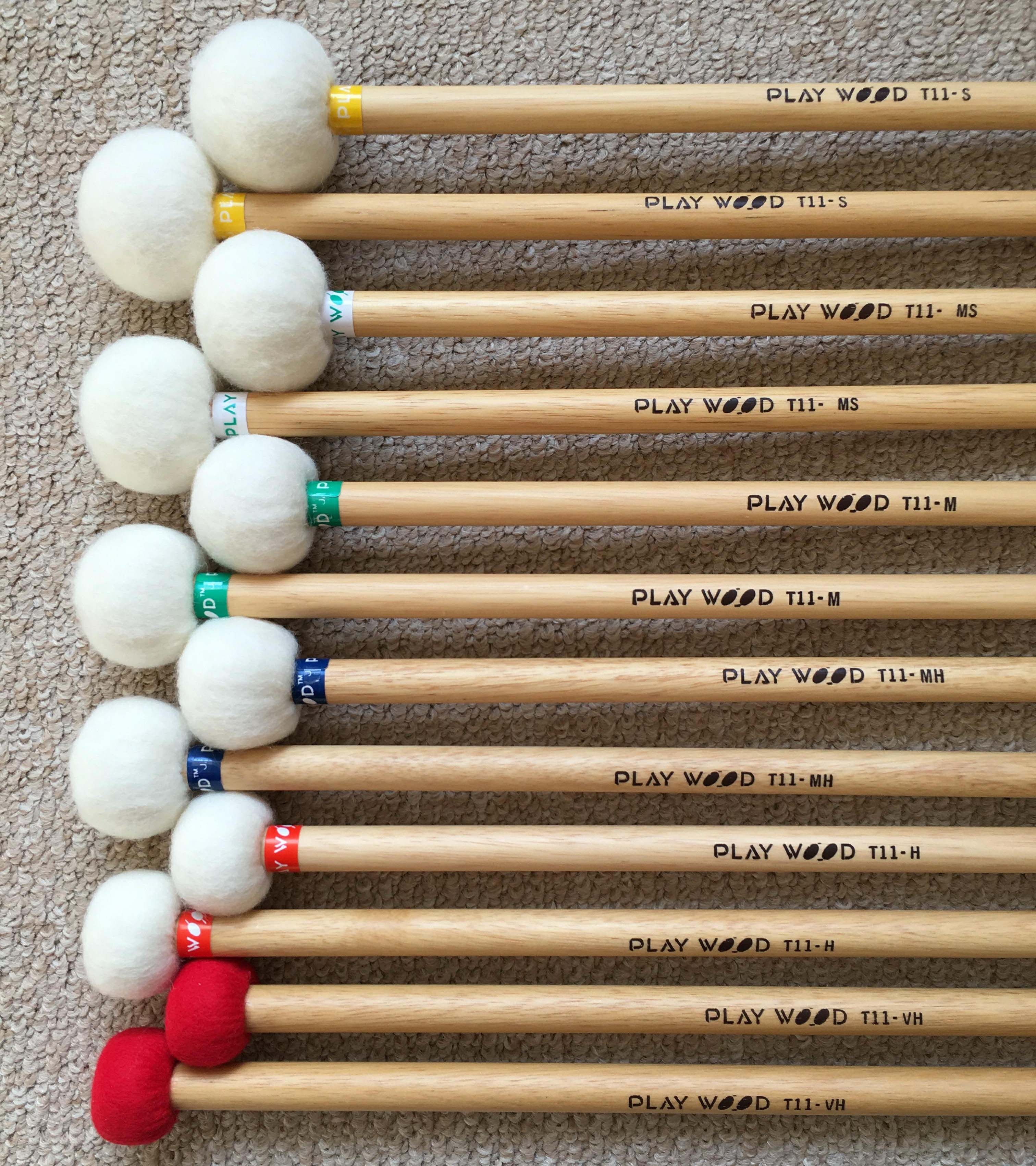 鼓槌定音t11vh鼓棒mssmh木杆定音鼓白木杆playwood鼓棒