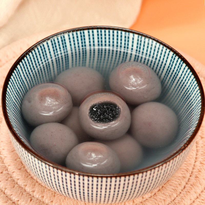 思念宁波风味黑糯米黑芝麻中汤圆400g元宵汤团面食甜点速冻食品
