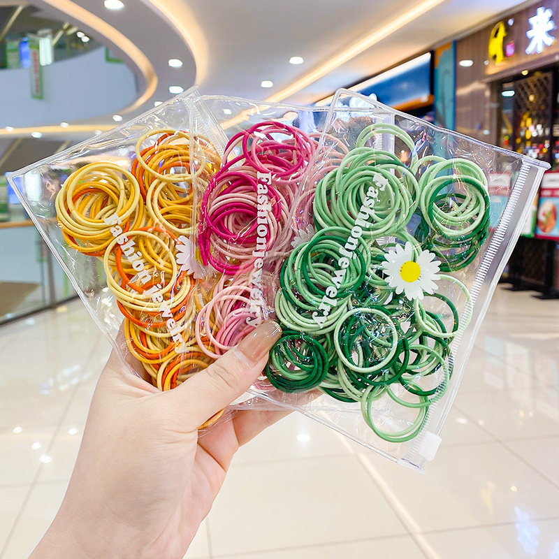 儿童皮筋不伤发宝宝扎啾啾小发圈女童非一次性小皮筋婴儿头绳皮圈