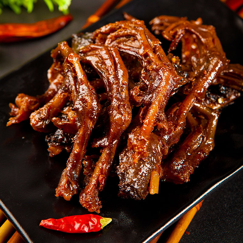 杨矮子酱鸭爪148g 湖南特产香辣味鸭脚麻辣卤味零食小吃