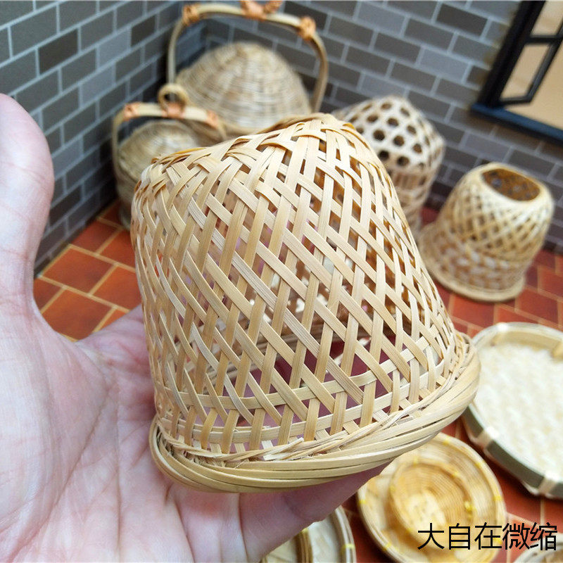鸡笼盖鸡笼罩迷你竹编灯罩鸭仔罩竹篮子农家竹编