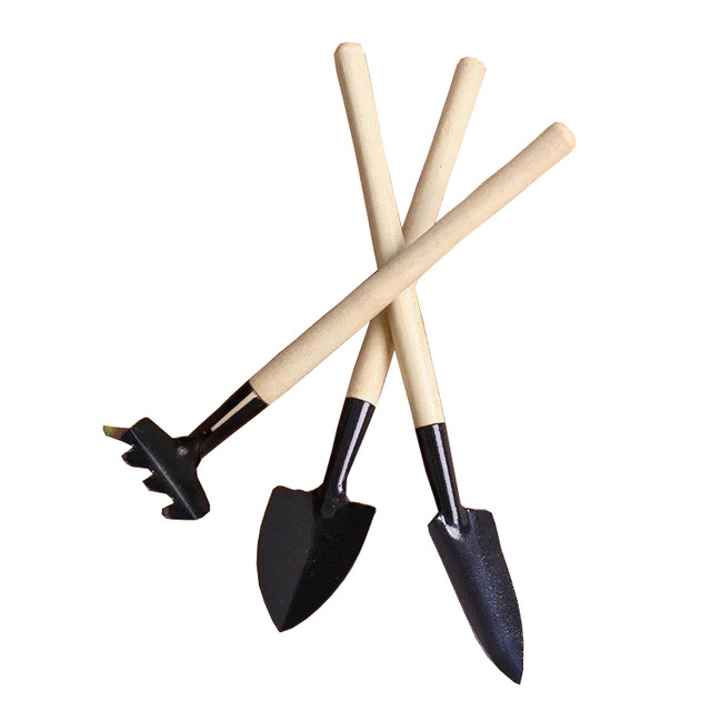 Aike home gardening tool set mini three-piece small shovel gardening flowering tool flower shovel rake spade Aike home gardening tool set mini three-piece small shovel gardening flowering tool flower shovel rake spade