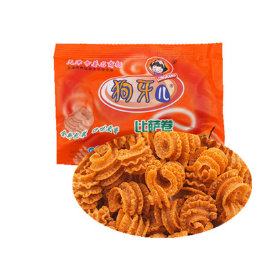 狗牙儿锅巴袋装比萨怀旧网红爆款吃货解馋零食膨化食品
