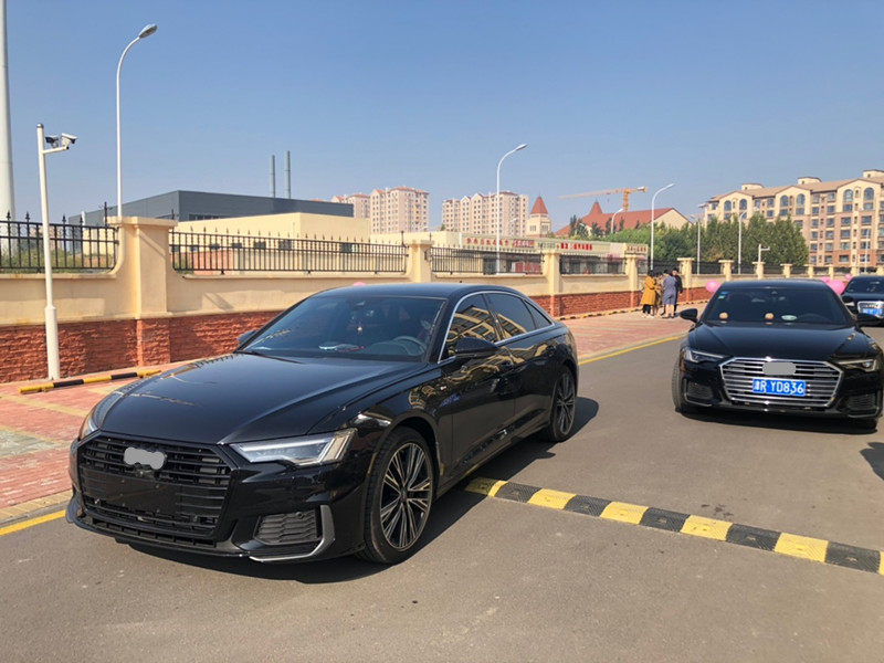 适用于奥迪新款a6l改装中网高配格栅192021款a6lc8黑武士前脸