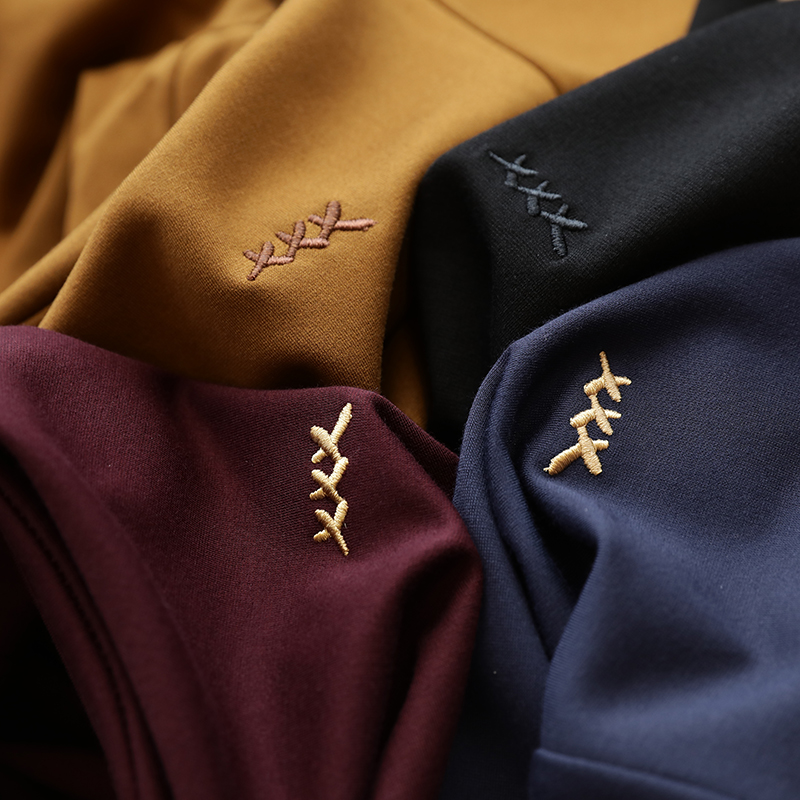 惊喜之作！软糯细滑！秋冬新款男士半高领纯色长袖打底衫T恤上衣