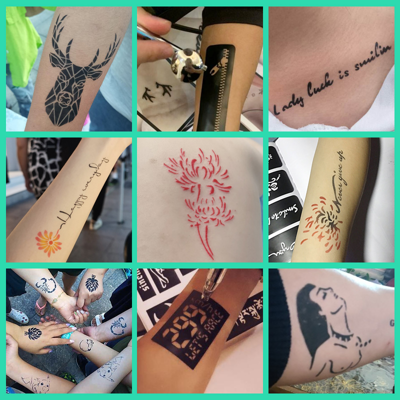 喷绘纹身机套装摆地摊一次性低成本创业纹身喷枪保持身体彩妆