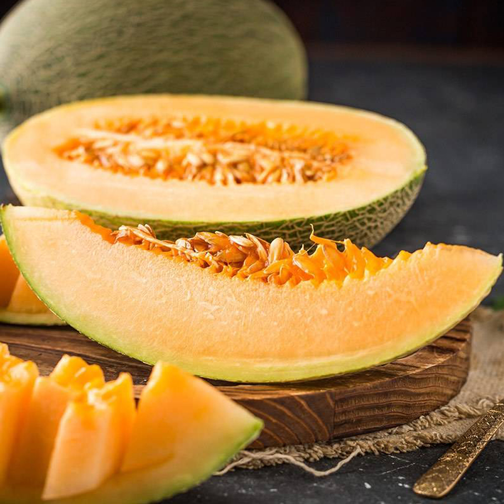 久泰海南哈蜜瓜甘甜脆青皮网纹瓜新鲜当季水果2个装7-8斤整箱包邮