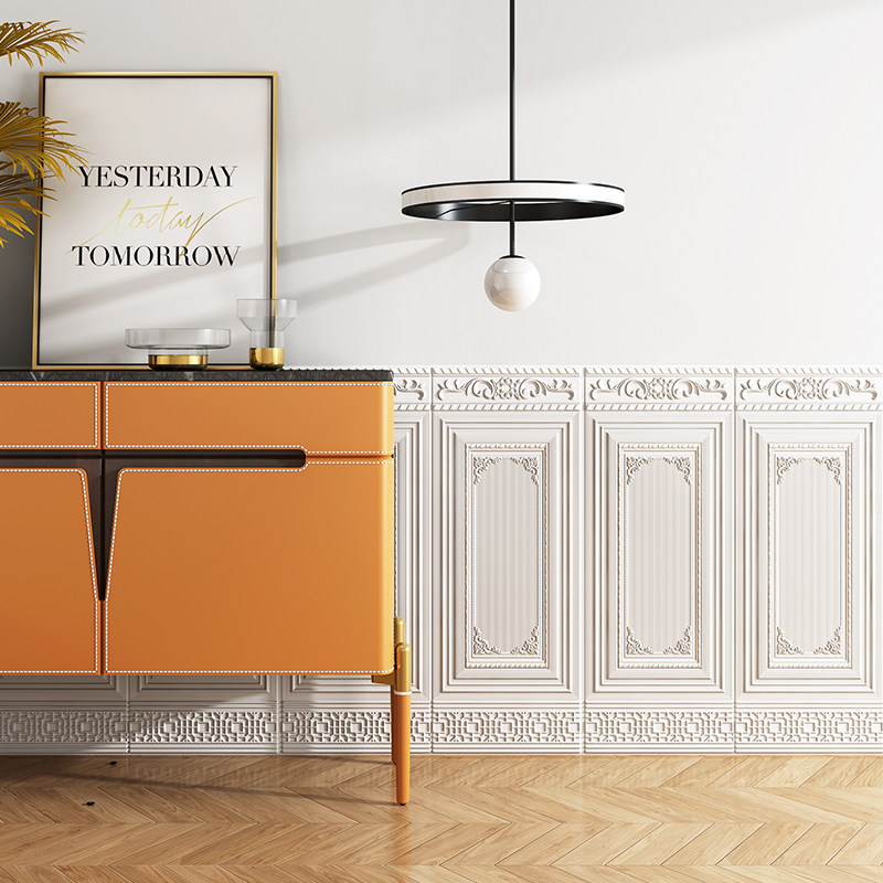 墙纸自粘护墙板墙裙欧式墙面装饰墙壁贴纸防水墙贴