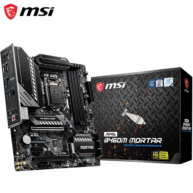 msi微星magb460mmortar迫击炮wifi电竞主板b460主板