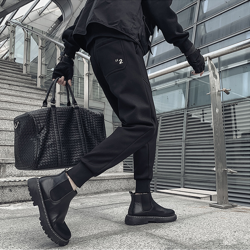 卫裤男春秋新款运动裤时尚快手网红ins潮牌休闲百搭束脚九分裤子