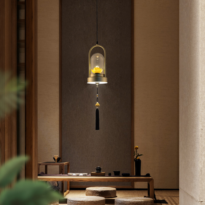 新中式床头卧室庙主佛堂寺书房茶室禅意吊灯