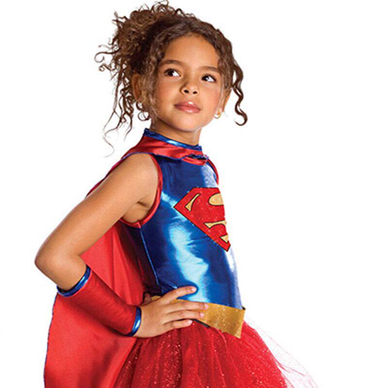 女童神力女超人表演服装万圣节supermancos漫威女英雄服饰