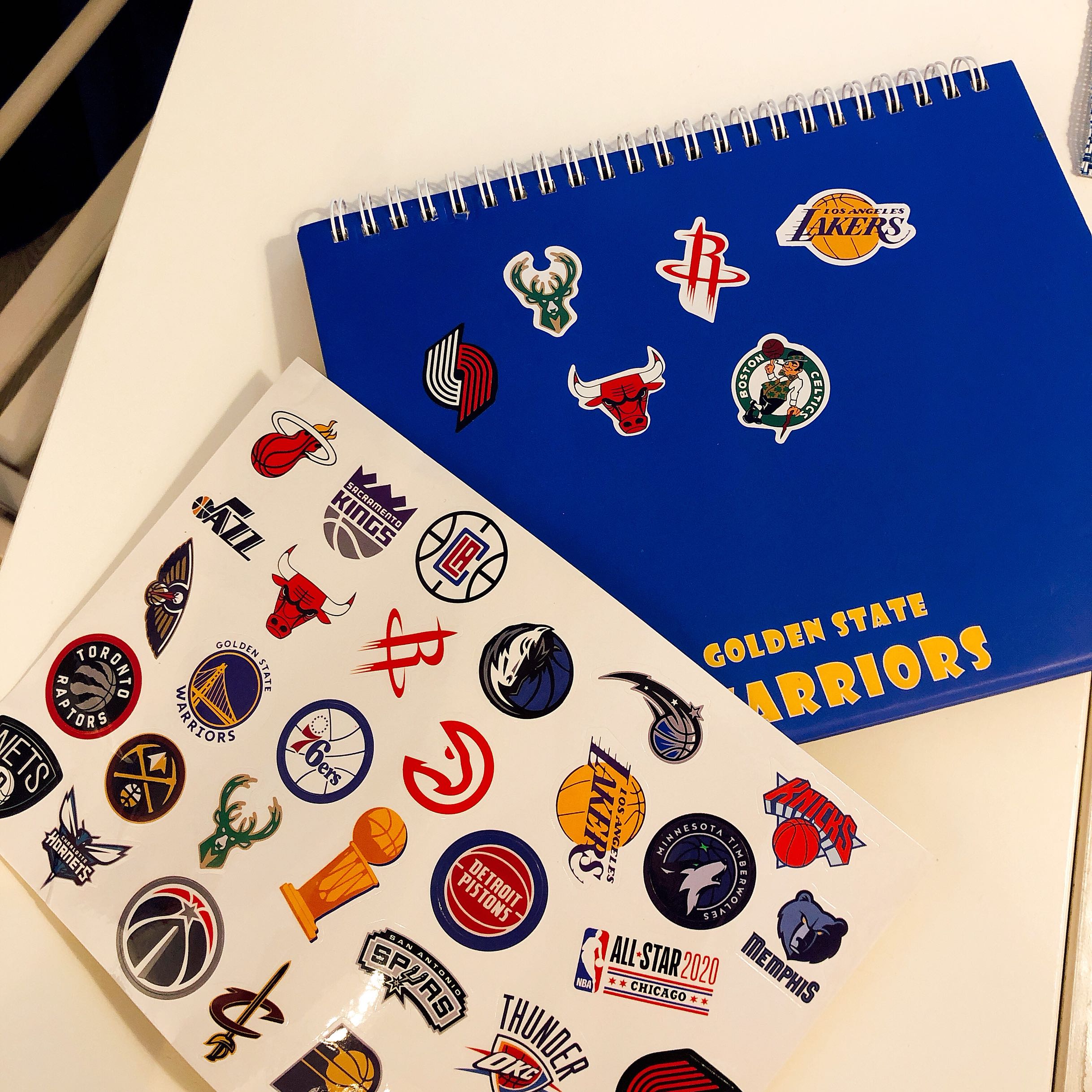 贴纸nba球队logo勇士库里篮球湖人篮网马刺篮球球迷用品