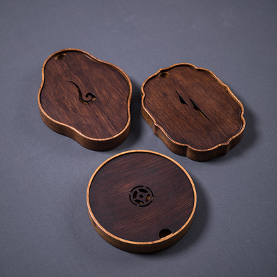 家用景安复古重竹檀壶承壶托干泡茶通用储水实木创意迷你托盘茶道