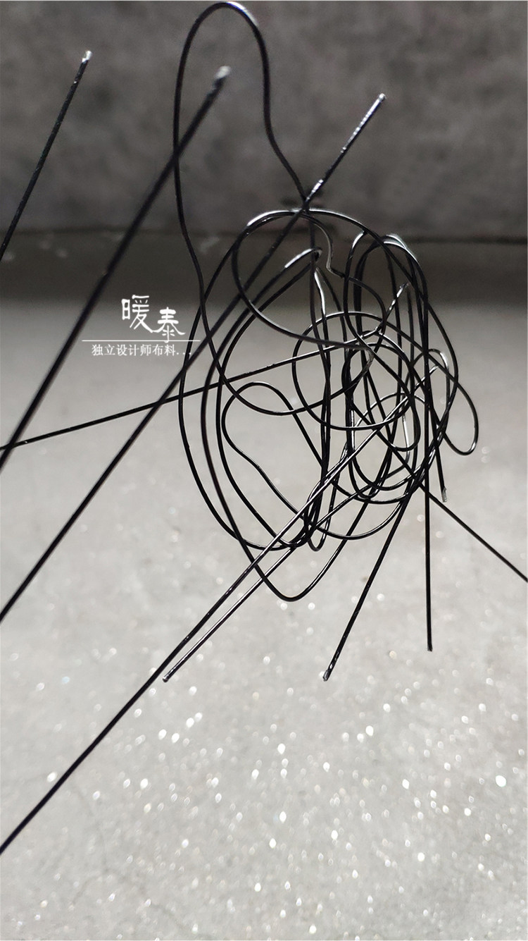 设计师手工铝合金黑钢丝造型黑色细条各种创意弯曲扭曲材料辅料