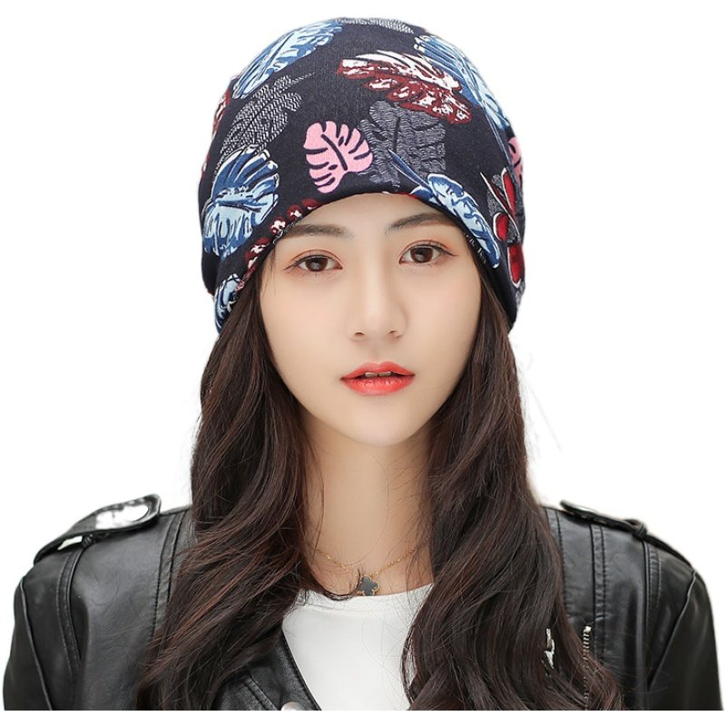 帽子女时尚包头帽韩版潮多用堆堆套头帽秋冬孕妇月子产妇头巾睡帽