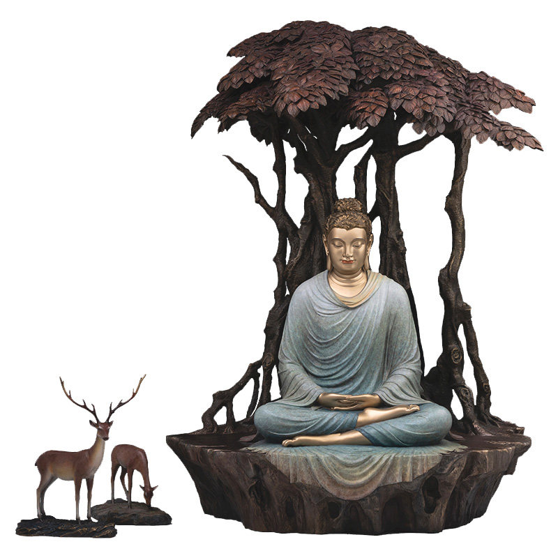 骏澜斋鹿野苑悟道纯铜释迦牟尼大日如来佛祖佛像居家供奉摆件大全