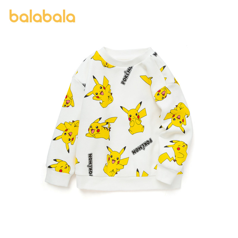 女童卫衣男童冬装皮卡丘ip款巴拉巴拉童装清仓折扣潮门店发货