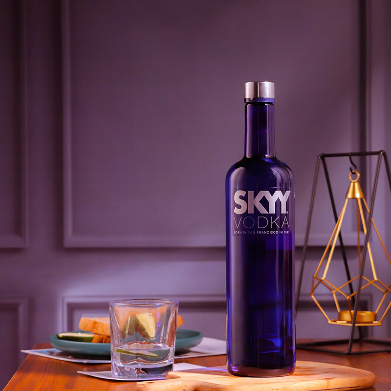 伏特加意大利进口蓝天750ml洋酒skyyvodka深蓝烈酒调酒伏特加