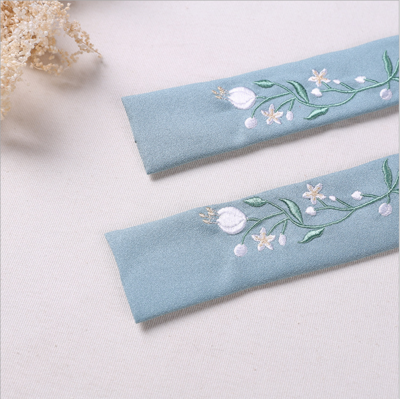 汉服发杜若绣花头饰民族风女士传统汉服配饰刺绣发饰