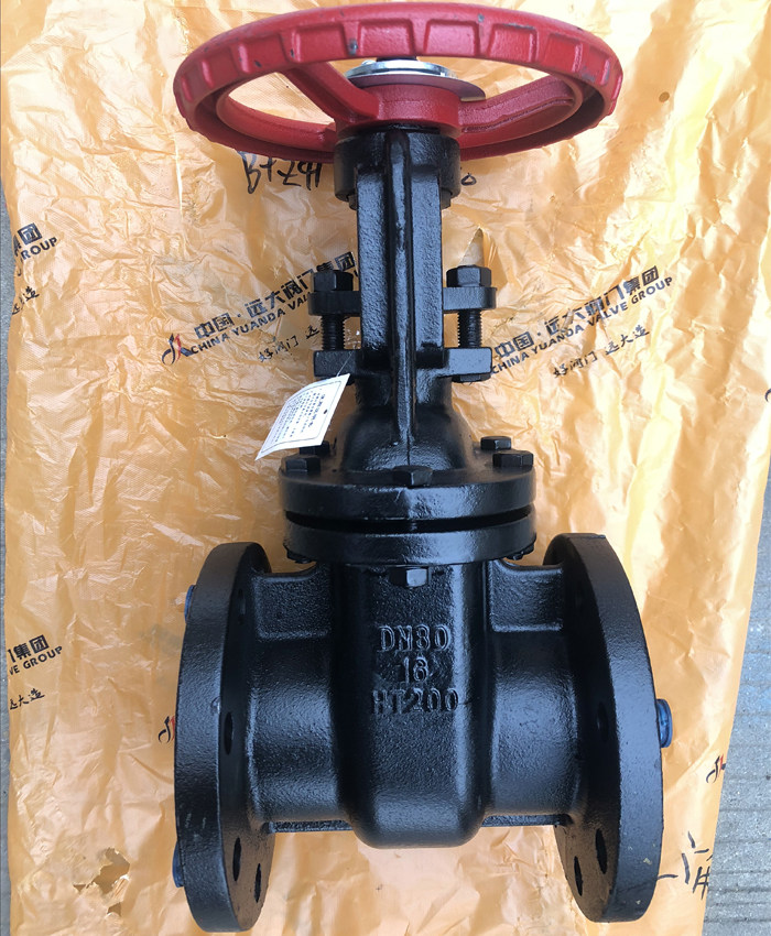 远大法兰楔式明杆dn100管道水管铸铁阀门铜芯闸阀
