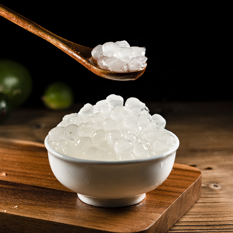 台湾茗嶝原味寒天晶球2kg 脆波波蒟蒻果冻免煮珍珠水果茶奶茶原料