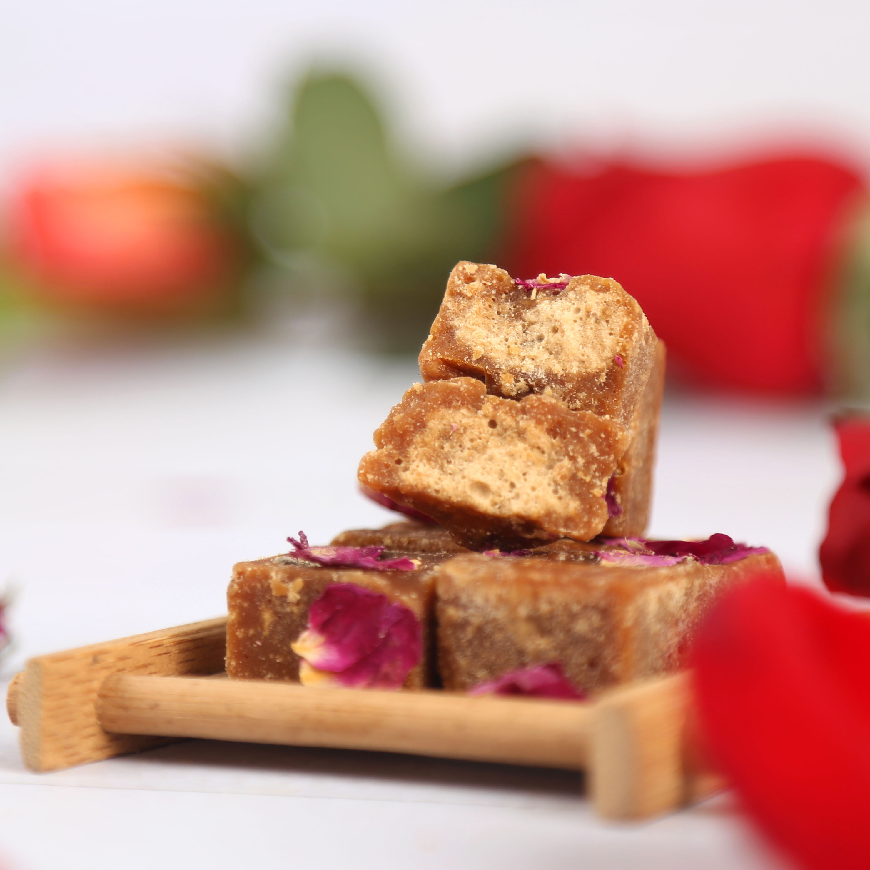 百年蔗古法红糖块手工玫瑰方糖学生大姨妈土红糖黑糖情人节礼物