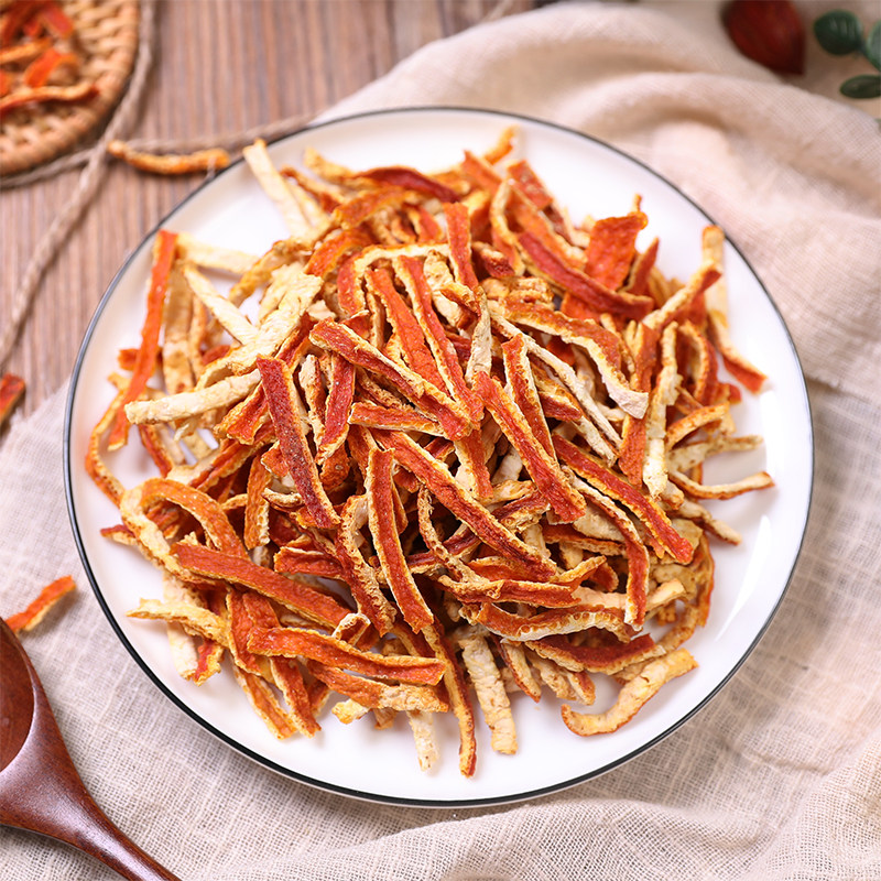 【新会产】陈皮 新会陈皮丝陈皮干老橘皮丝茶500克桔子皮干泡茶水