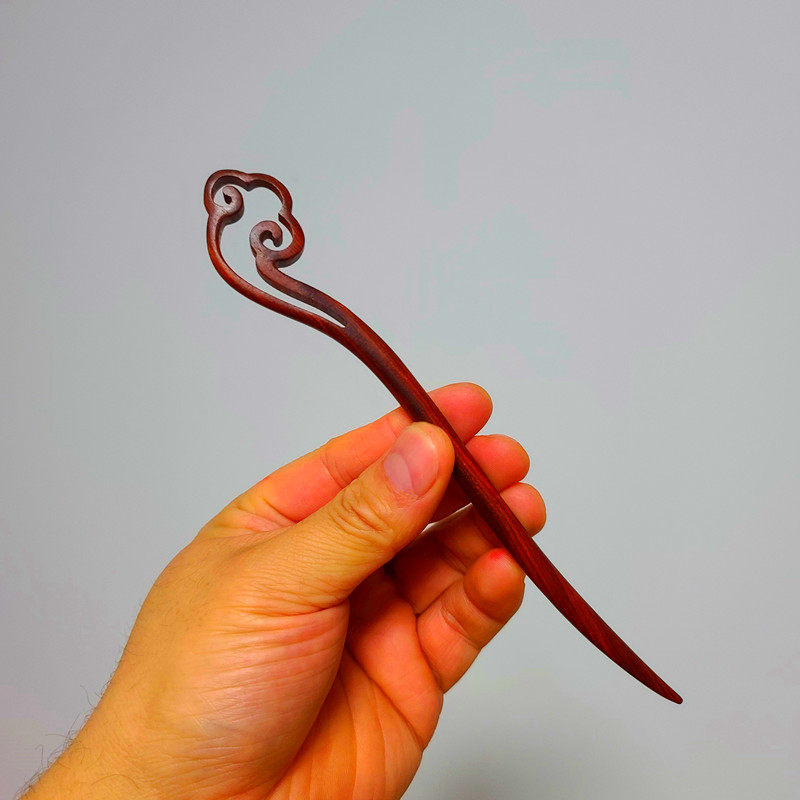 发簪檀木古风仿古古汉头饰木簪古典道士发饰