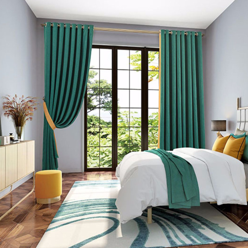 瑞宝窗帘成品简约现代北欧美式卧室内遮阳