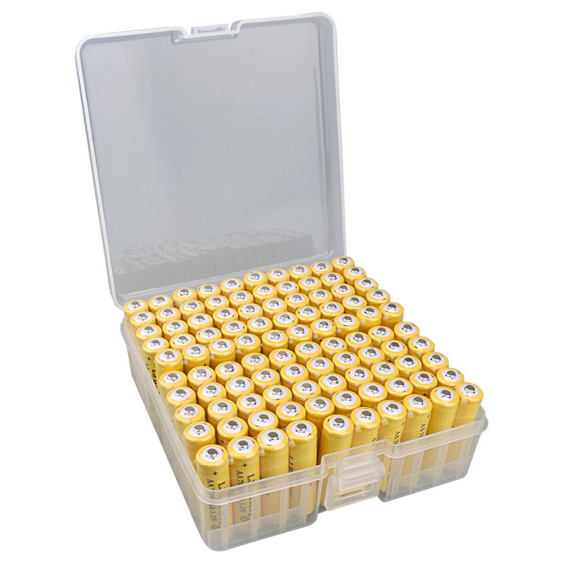 装100节5号电池收纳盒五号通用电池盒储存盒保护盒整理盒塑料盒子