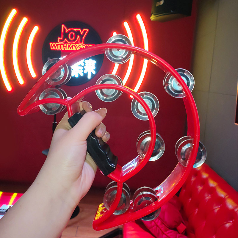 夜总会娱乐手摇铃酒吧ktv用品双排摇玲儿童唱歌更多影音配件