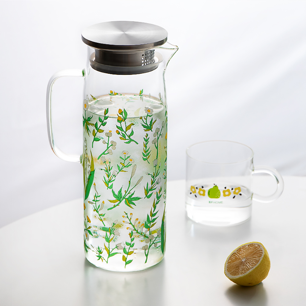 水壶半房原创创冷家用透明玻璃泡茶茶壶耐高温冷水壶