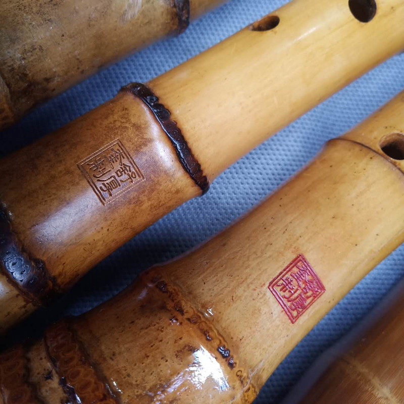 桂竹定制切口唐口五孔尺八日本初学乐器共鸣竹根尺八