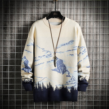 ແນວໂນ້ມແຫ່ງຊາດ snow mountain sweater ຜູ້ຊາຍດູໃບໄມ້ລົ່ນແລະລະດູຫນາວ 300 ປອນບວກໄຂມັນບວກຂະຫນາດ cashmere sweater ຜູ້ຊາຍໄຂມັນຂະຫນາດໃຫຍ່ພິເສດຂະຫນາດໃຫຍ່ວ່າງ sweater woolen