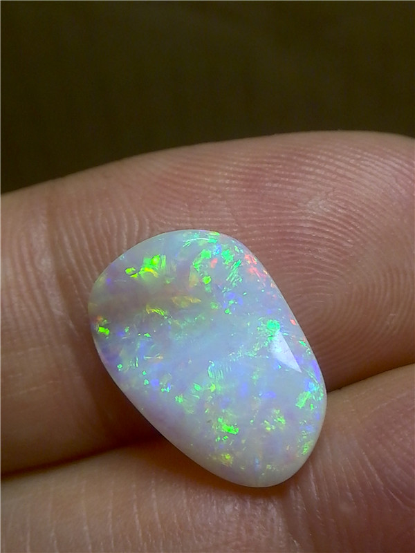 欧泊七彩天然澳大利亚裸石e162白欧泊吊坠随型澳宝珠宝奇石