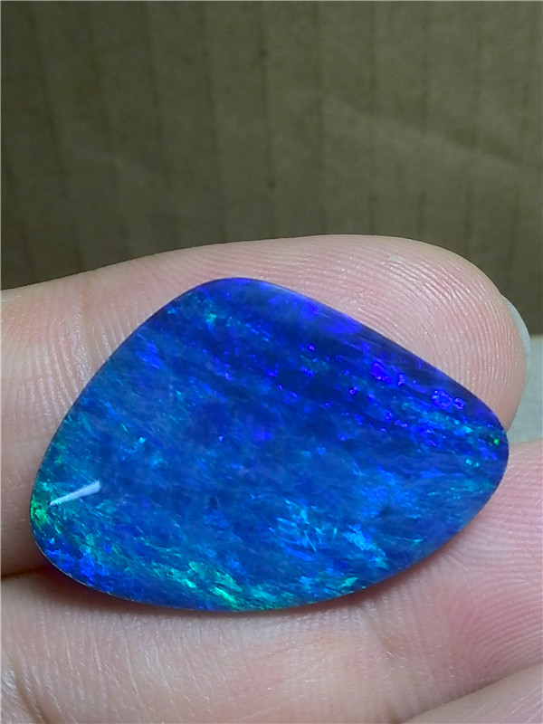 欧泊天然蓝绿绿彩澳大利亚裸石l6双层吊坠澳宝珠宝奇石