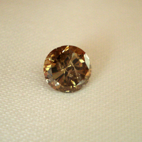 唐秋特价大钻77分天然钻石裸石褐色彩钻定制其他
